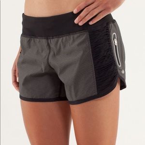 Lululemon gray stripe shorts